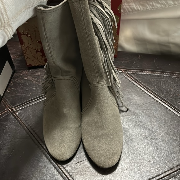 Colin Stuart suede fringe slouch boot - Picture 4 of 5